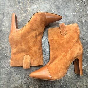 Stylish Tan Suede Ankle Boots